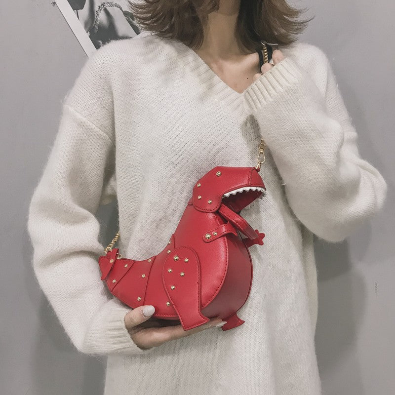 3D Dinosaur Animal Shape Shoulder Chain Crossbody Bag