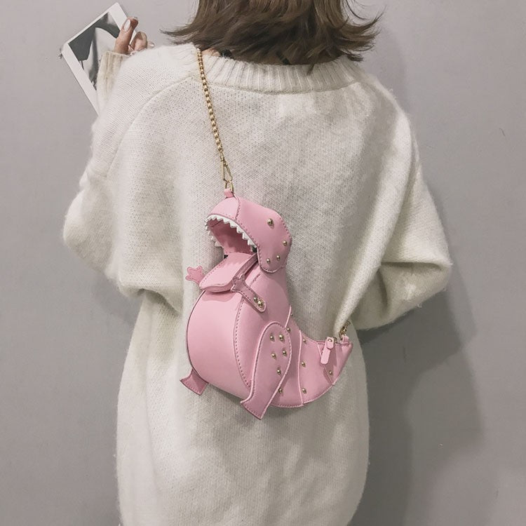 3D Dinosaur Animal Shape Shoulder Chain Crossbody Bag