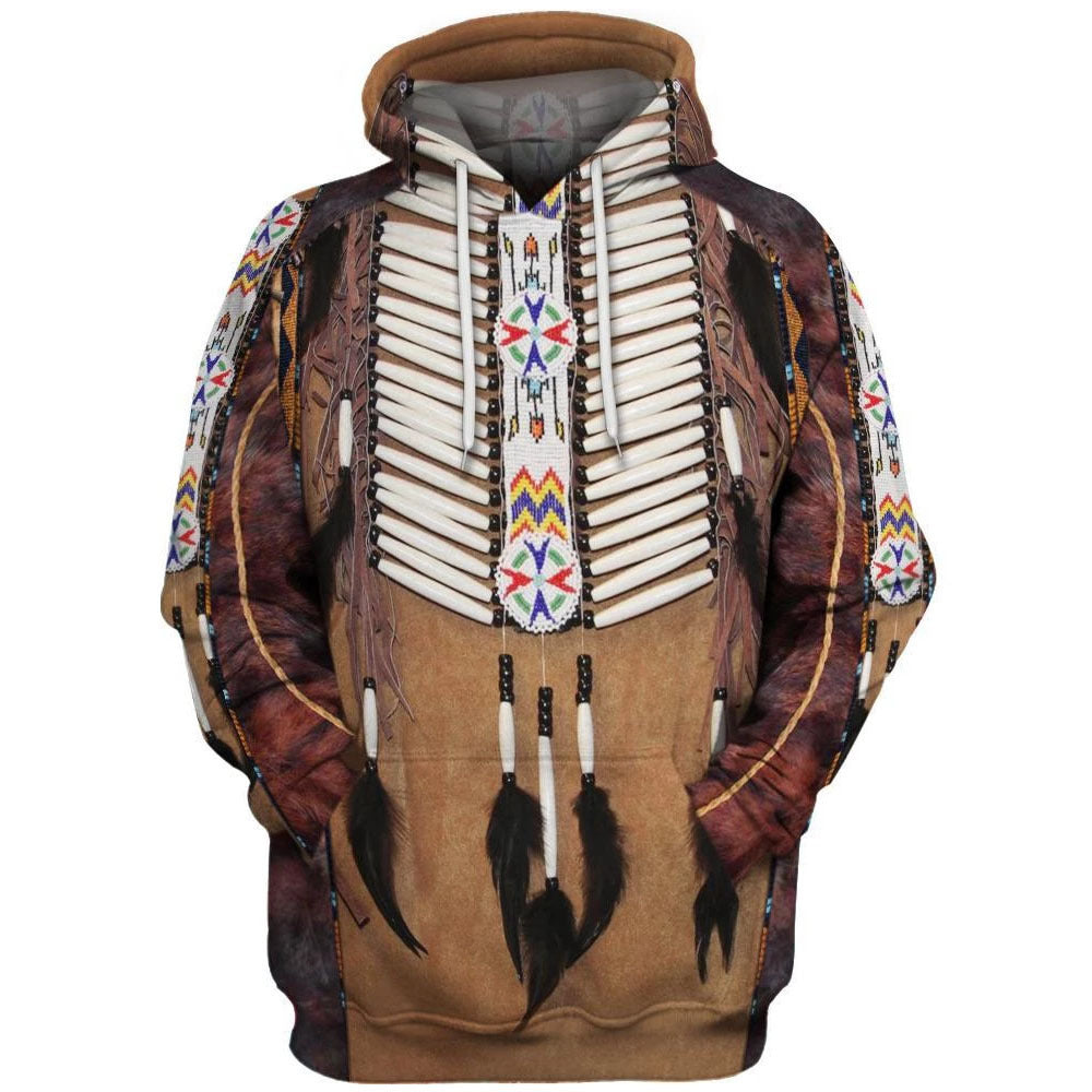 Unisex Tribal Style 3D Print Relaxed Hoodie