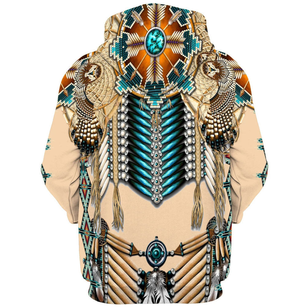 Unisex Tribal Style 3D Print Relaxed Hoodie