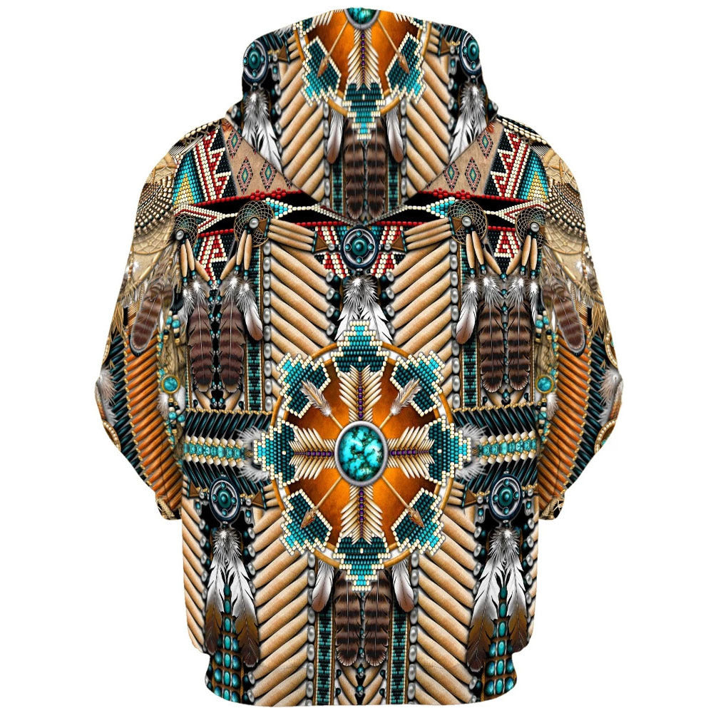 Unisex Tribal Style 3D Print Relaxed Hoodie