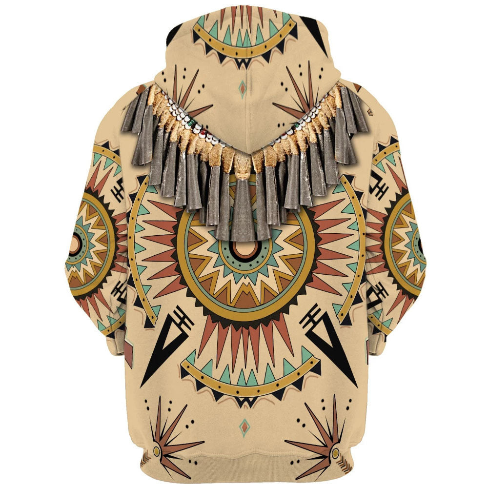 Unisex Tribal Style 3D Print Relaxed Hoodie