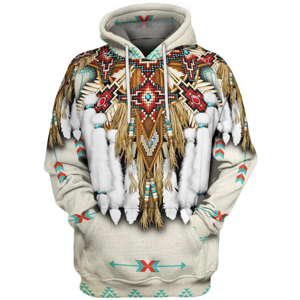 Unisex Tribal Style 3D Print Relaxed Hoodie