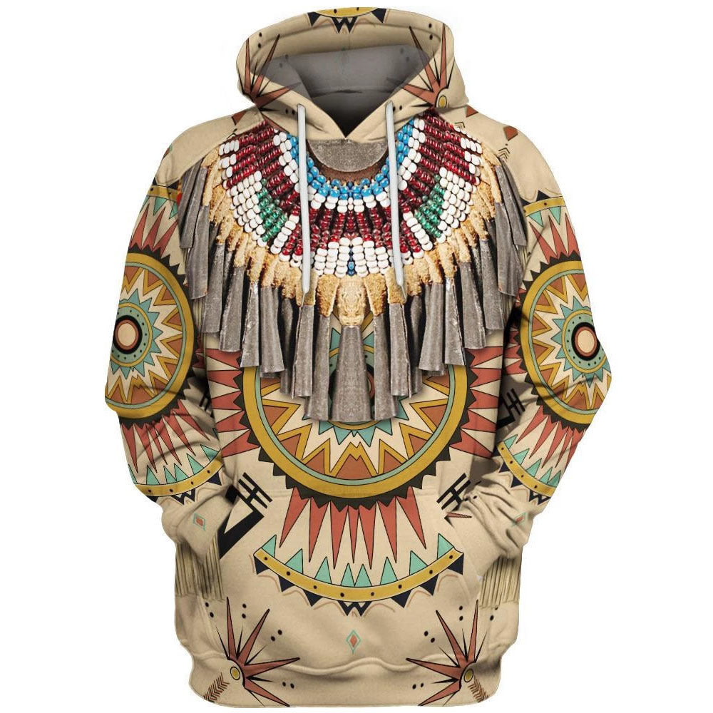 Unisex Tribal Style 3D Print Relaxed Hoodie