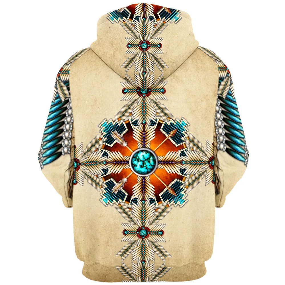 Unisex Tribal Style 3D Print Relaxed Hoodie