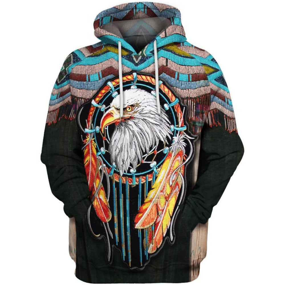 Unisex Tribal Style 3D Print Relaxed Hoodie