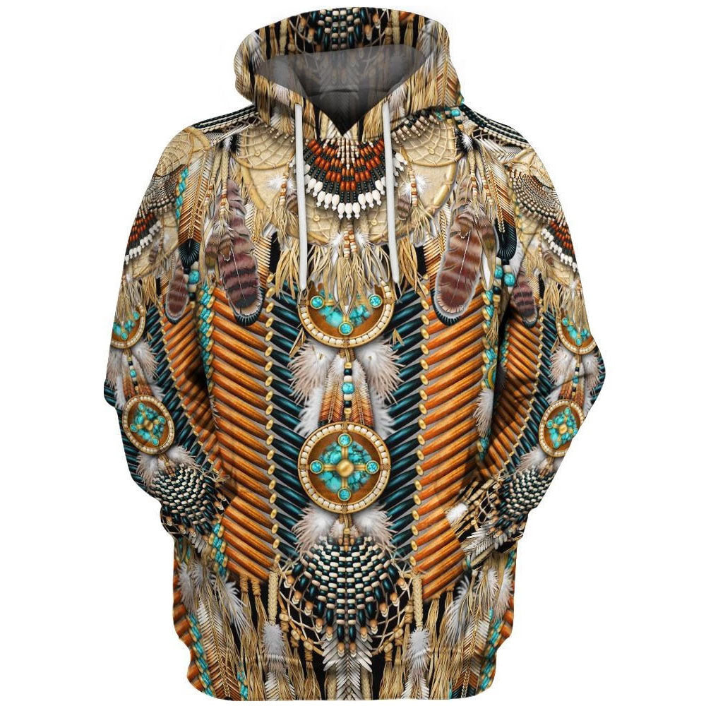 Unisex Tribal Style 3D Print Relaxed Hoodie