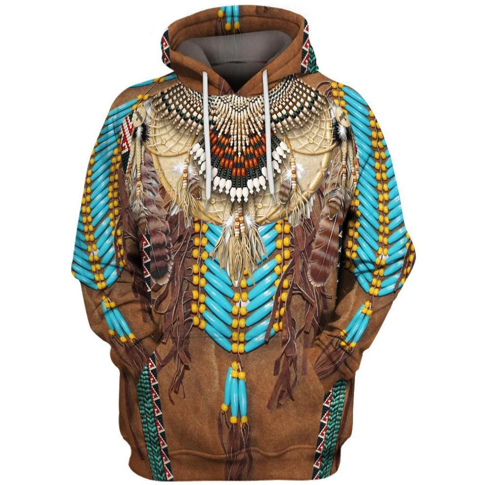 Unisex Tribal Style 3D Print Relaxed Hoodie