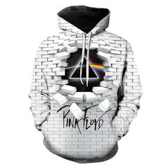 Creative 3D Wall Rainbow Printed Hoodie