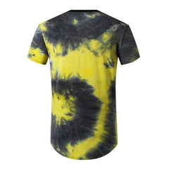 Hip Hop Style Men's Gradient Color Short Sleeve T-Shirt