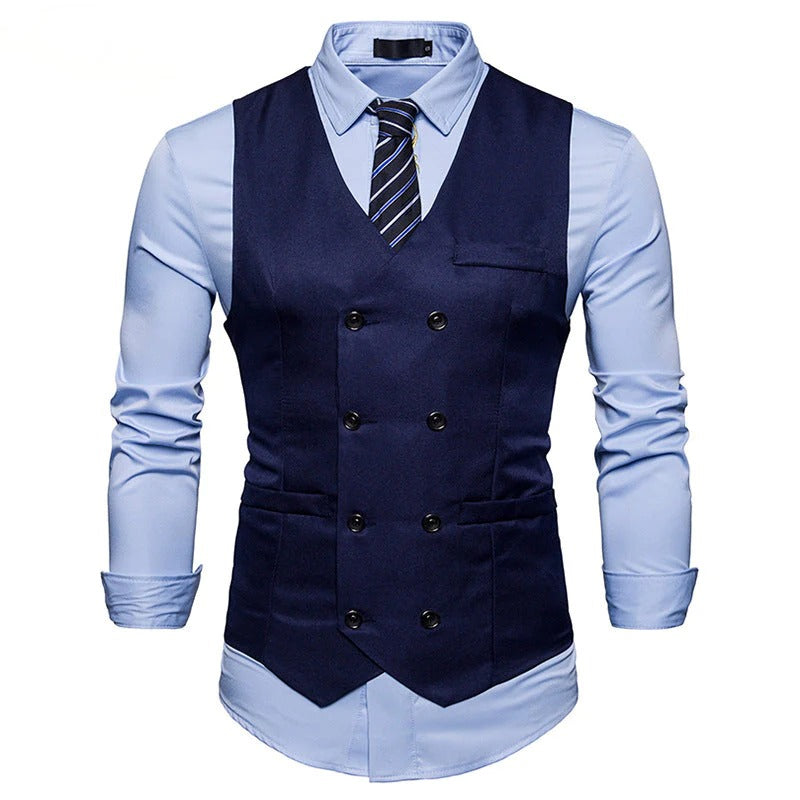 Fashion Men's Double Breasted Gentlemen's Vest Coat