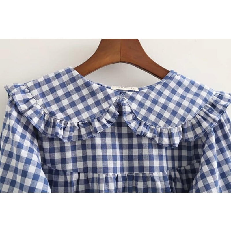 Y2K Style Fresh Collar Ruffled Shirt