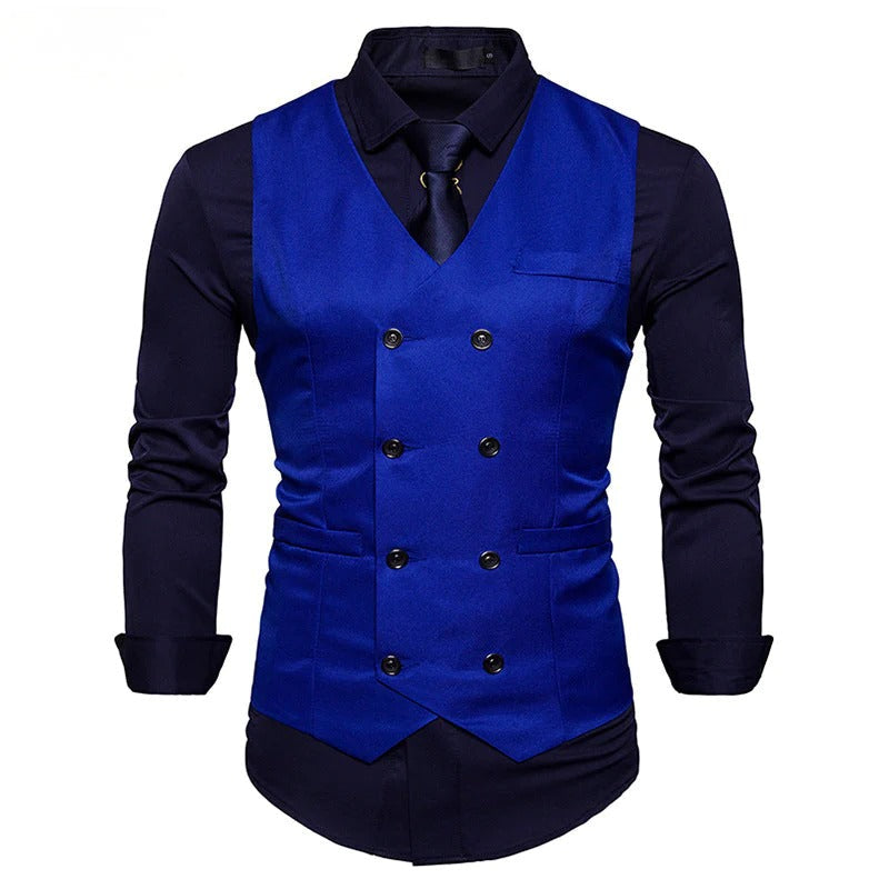 Fashion Men's Double Breasted Gentlemen's Vest Coat