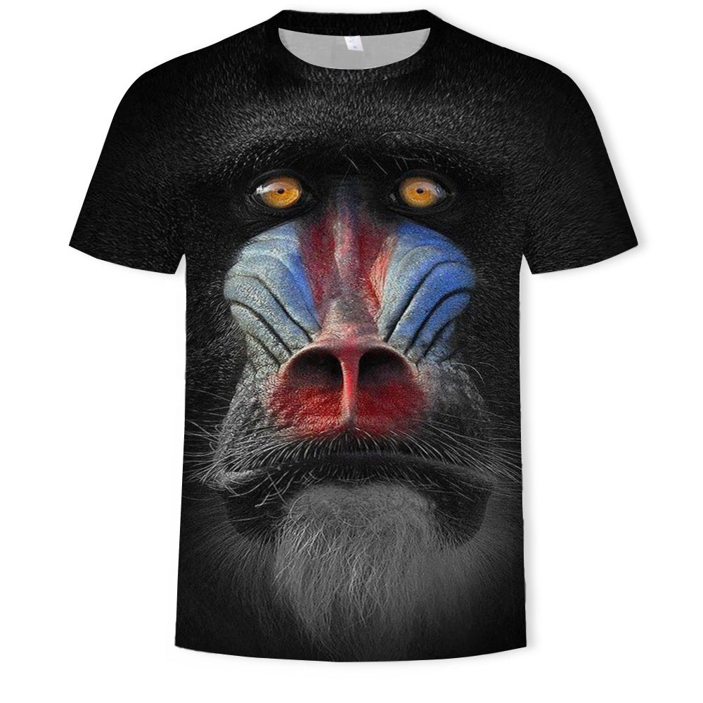 Men's Monkey Gorilla 3D Printed Short Sleeve T-Shirt