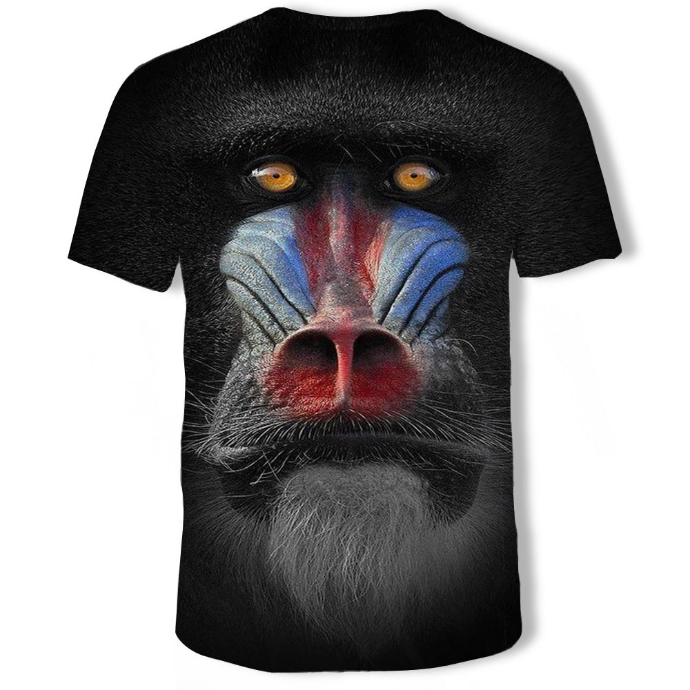 Men's Monkey Gorilla 3D Printed Short Sleeve T-Shirt