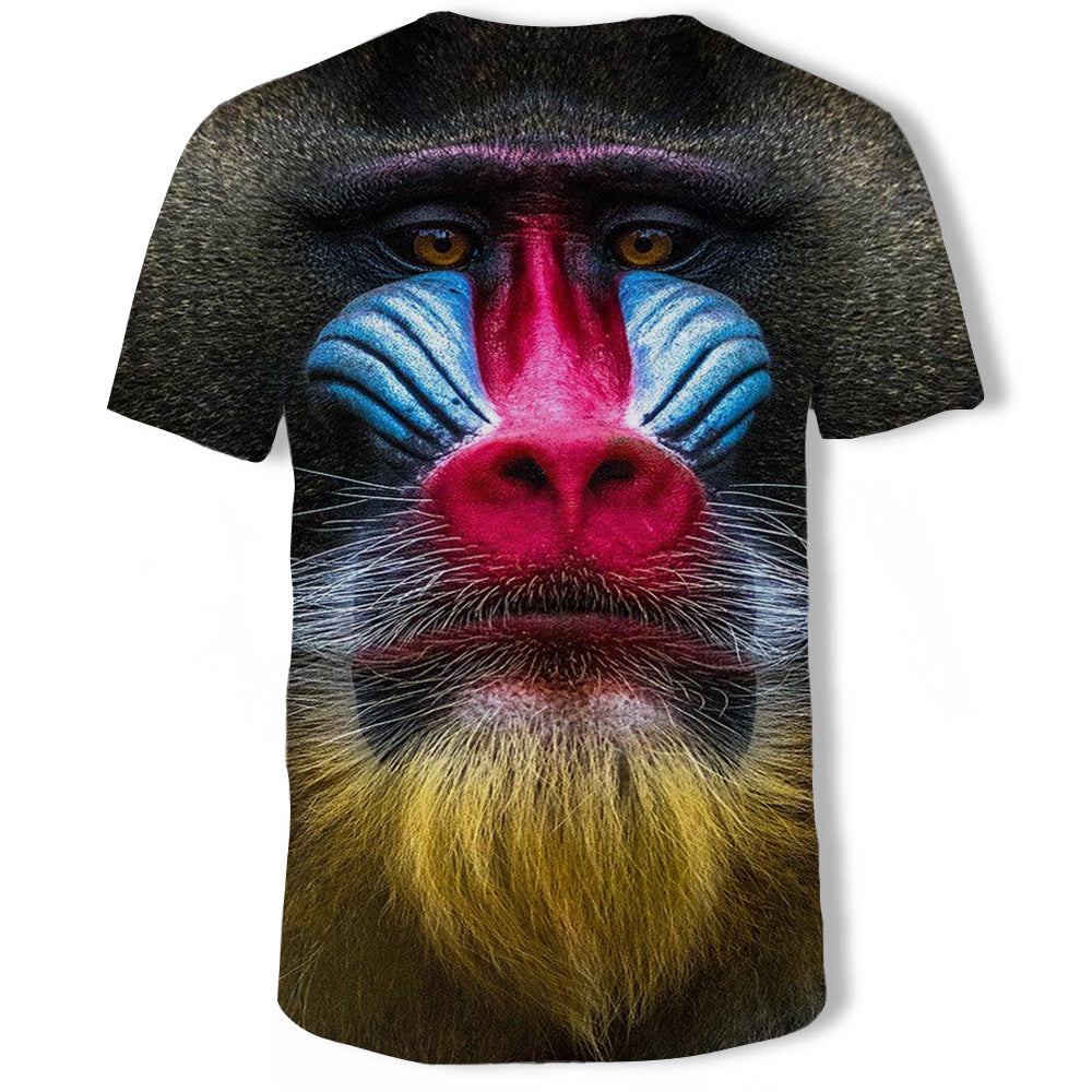 Men's Monkey Gorilla 3D Printed Short Sleeve T-Shirt