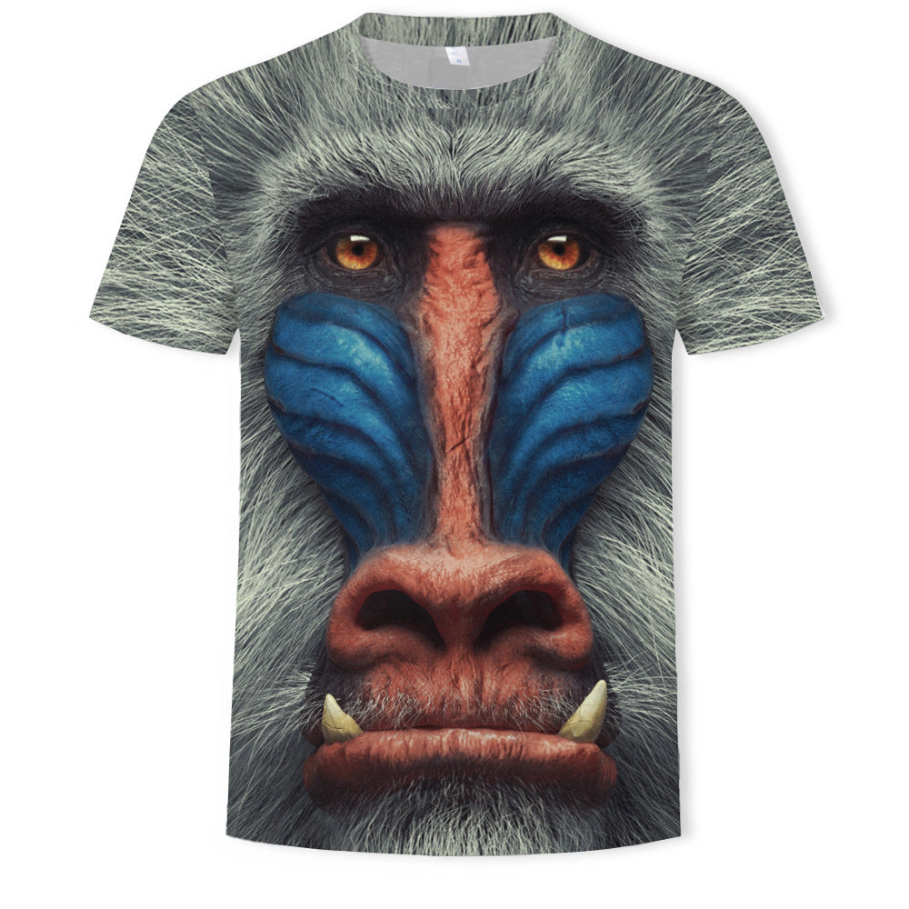 Men's Monkey Gorilla 3D Printed Short Sleeve T-Shirt