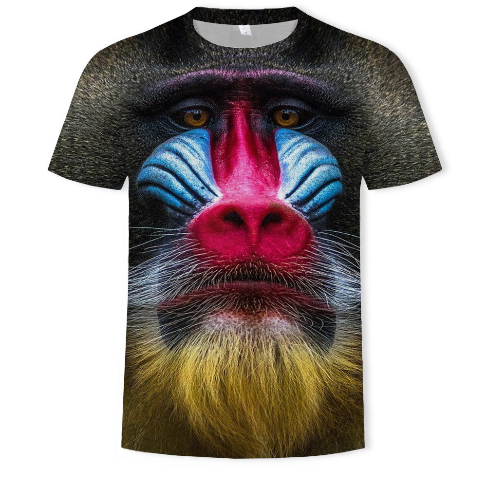 Men's Monkey Gorilla 3D Printed Short Sleeve T-Shirt