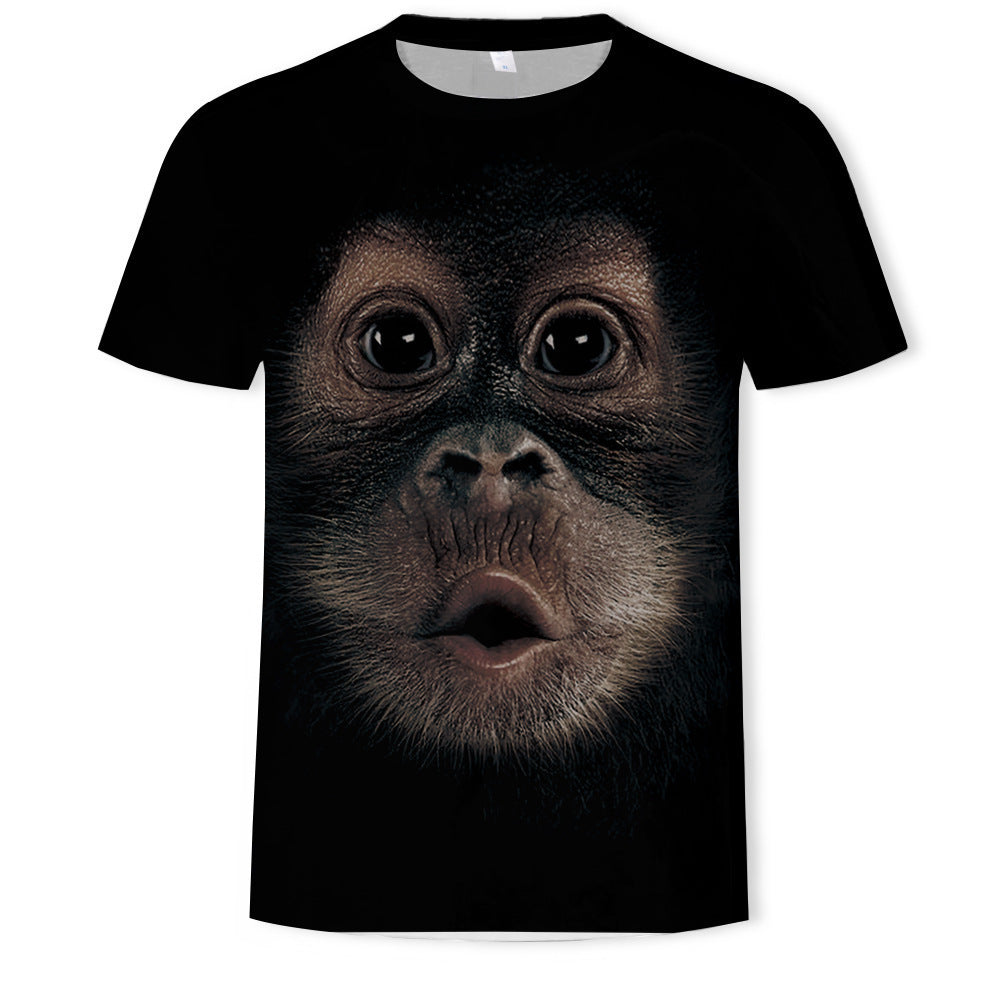 Men's Monkey Gorilla 3D Printed Short Sleeve T-Shirt