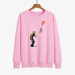 Creative Halloween Zombie Balloon Print Pullover Sweatshirt