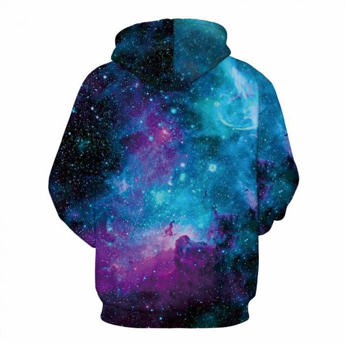 Unisex Starry Sky Digital Print Plus Size Hoodie