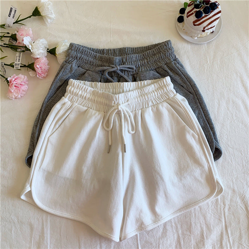 Women's High-waisted Wide-leg Plus Size Sports Shorts