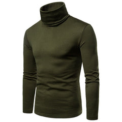 Men's Fit Warm High Neck Long Sleeve Shirt