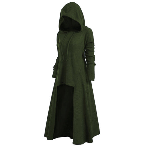 Women's Oversized Hooded Elastic Solid Color Coat