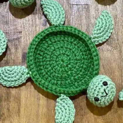 Turtle Insulation Pads Hand-knitted Mug Coaster