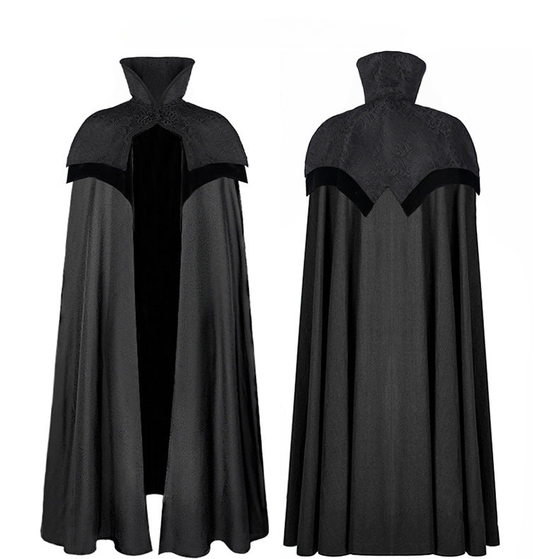 Men's Medieval Halloween Party Multi Color Hooded Cape