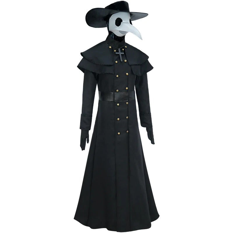 Unisex Medieval Steampunk Style Plague Doctor Cosplay Costume