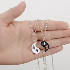 Retro Style Yin Yang Pendant Perfect Couple Necklace