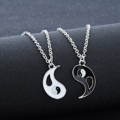 Retro Style Yin Yang Pendant Perfect Couple Necklace