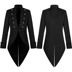 Retro Men's Halloween Medieval Long Tuxedo Jacket