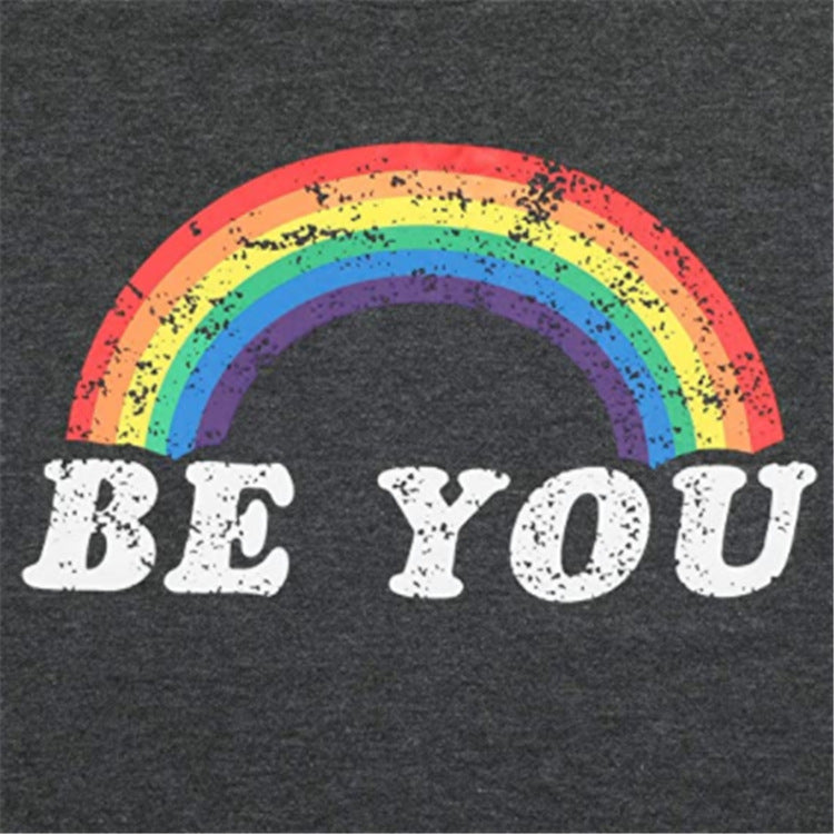 Women's Rainbow BE YOU Print Short Sleeved T-shirt