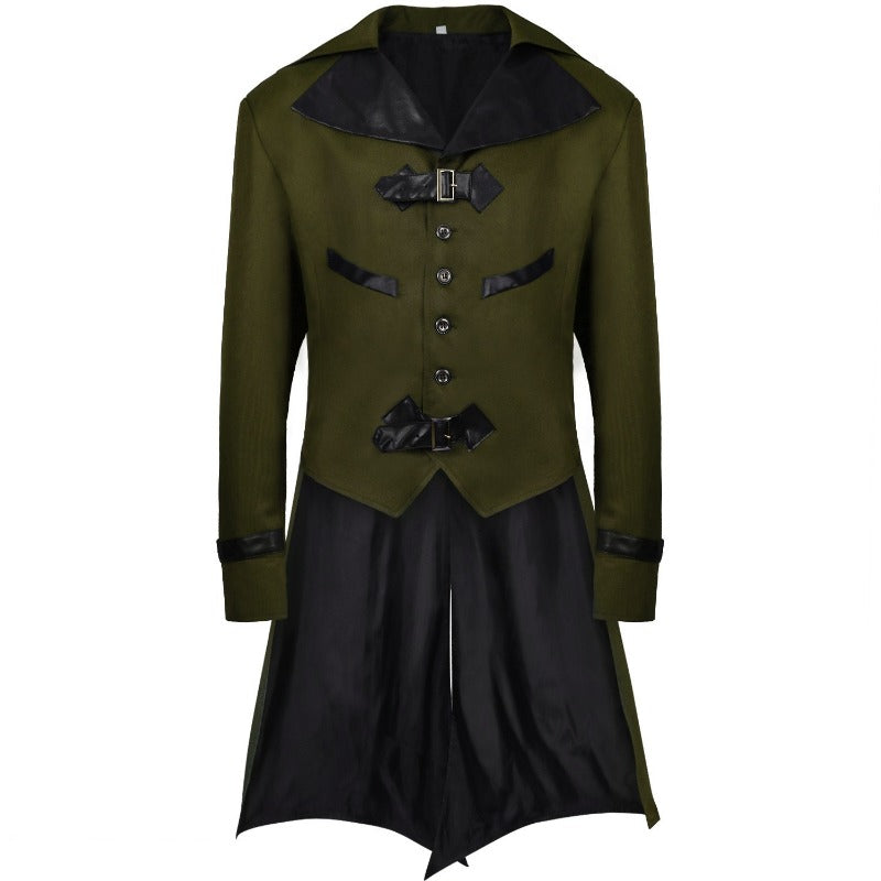 Retro Steampunk Men's Halloween Medieval Coat