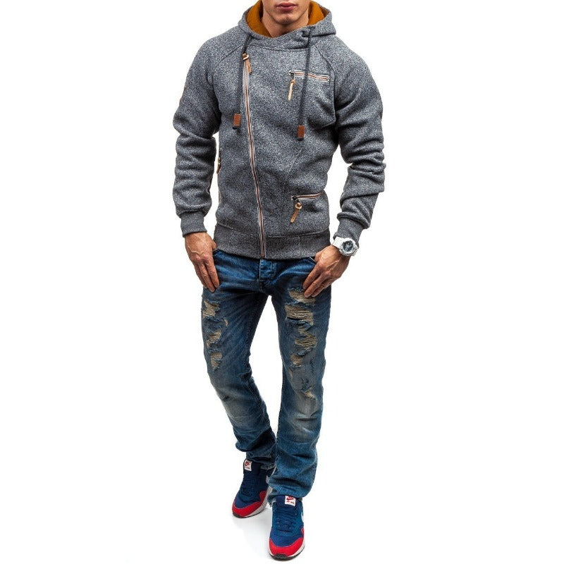 Chic Men's Side Zipper Pocket Hoodie