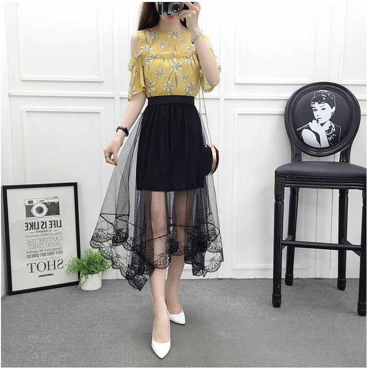 Women's Sexy Lace Mesh Summer Skirt