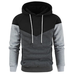 Men's Fashion Color Block Casual Sports Hoodie