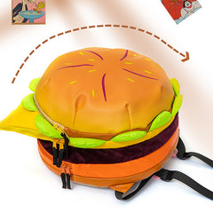 Hamburger Schoolbag Waterproof Backpack