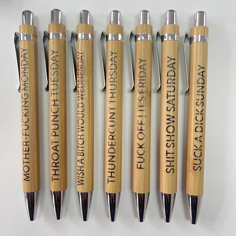 7-piece Set Bamboo Daily Sass Pens