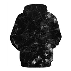 Unisex Rhombic Digital Printed Loose Hoodie