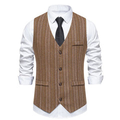 Retro Vintage Single Breasted Men's Suit Vest