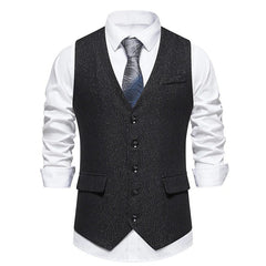 British Style Retro Single Breasted Men's Suit Vest