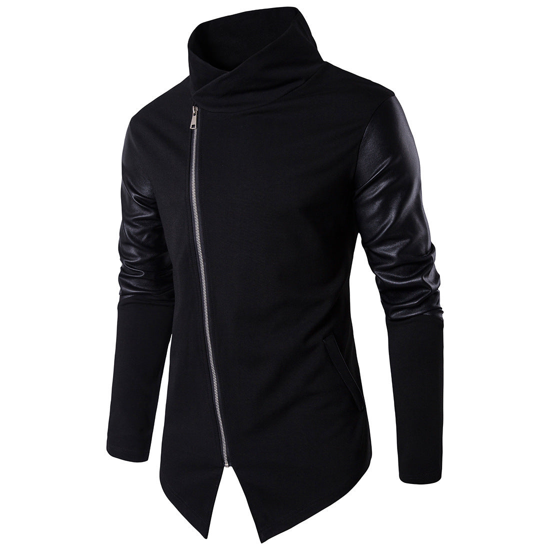 Men's Casual Stand Up Collar Slim Fit Knit Jacket