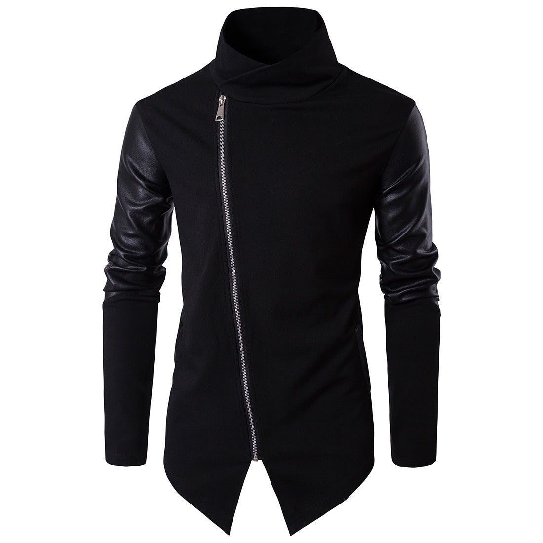 Men's Casual Stand Up Collar Slim Fit Knit Jacket