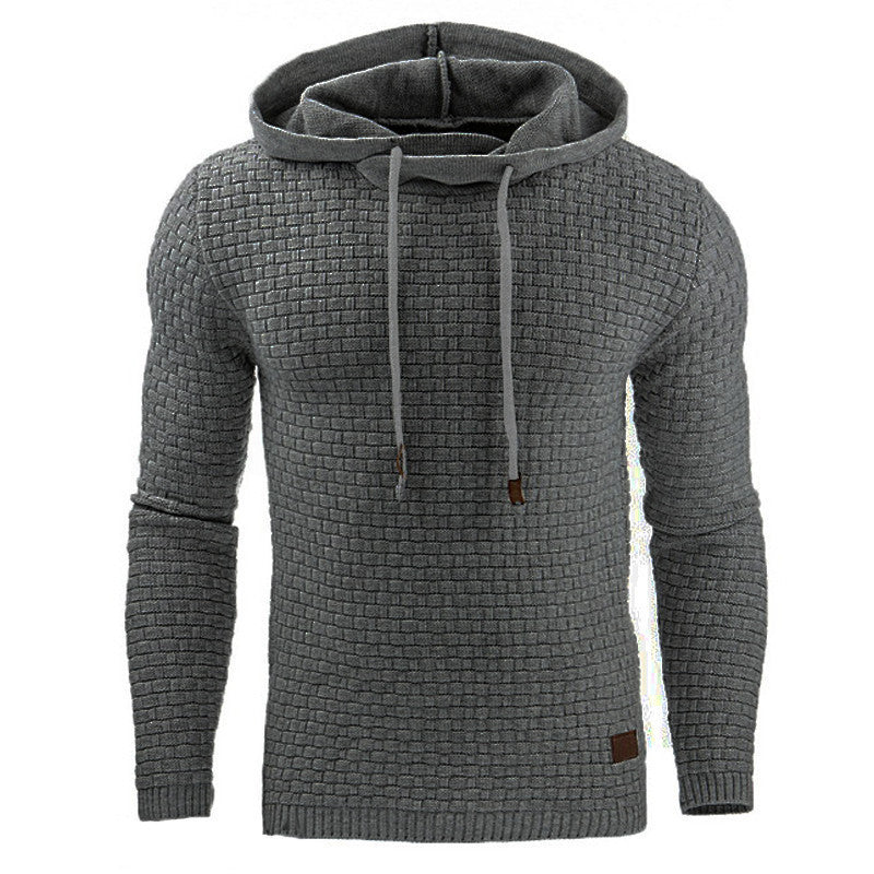 Men's Jacquard Long Sleeve Slim Hoodie