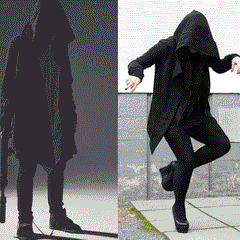 Trendy Unisex Mid Length Hooded Wizard Cape