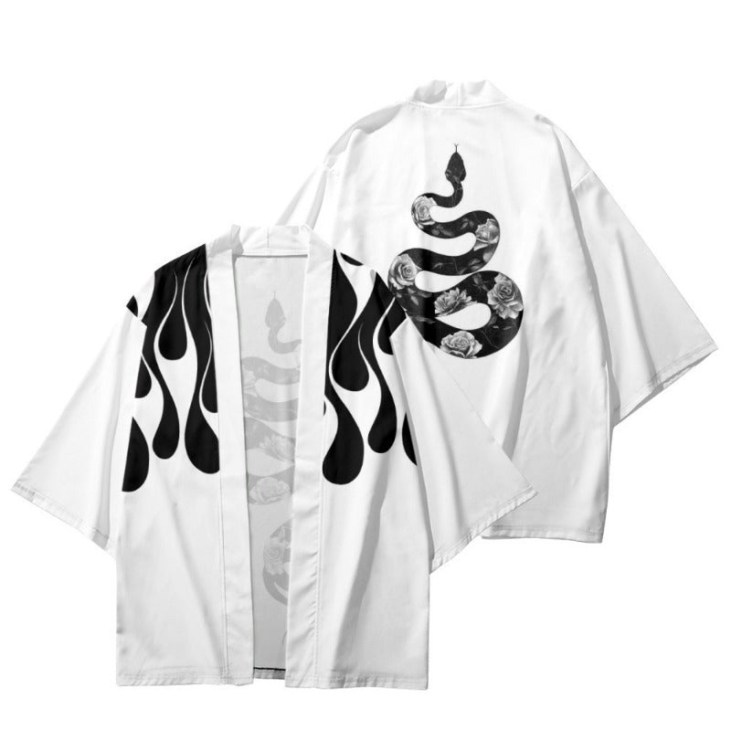 Japanese Ukiyo-e Style Creative Demon Cosplay Kimono