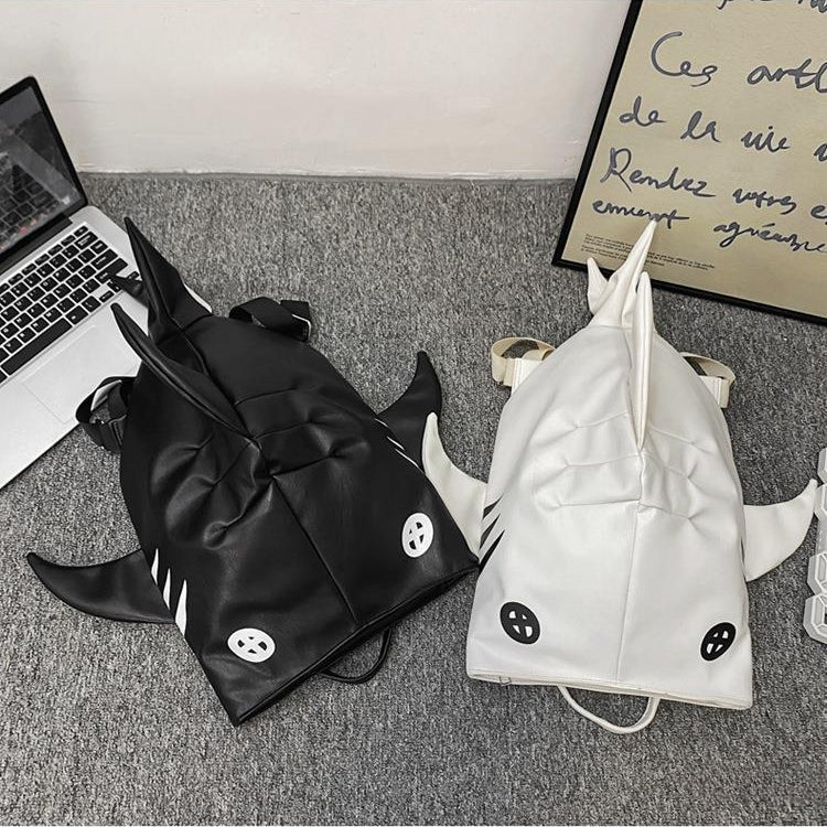 Trendy Cool Shark PU Leather Backpack